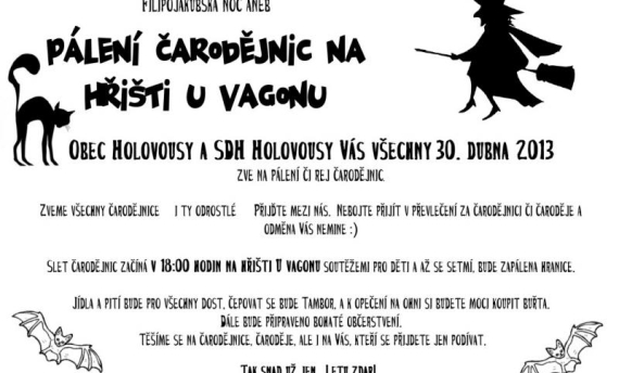 Pálení čarodějnic na hřišti U vagonu