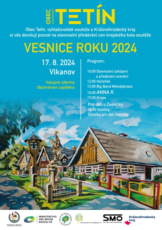 Vyhlášení Vesnice roku 2024 Královéhradecký kraj