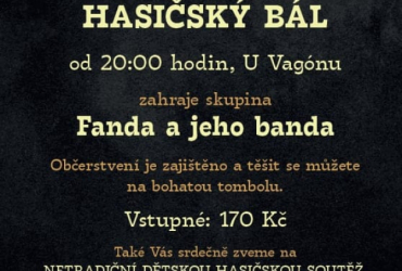 Zatoulaný hasičský bál a netradiční dětská hasičská soutěž